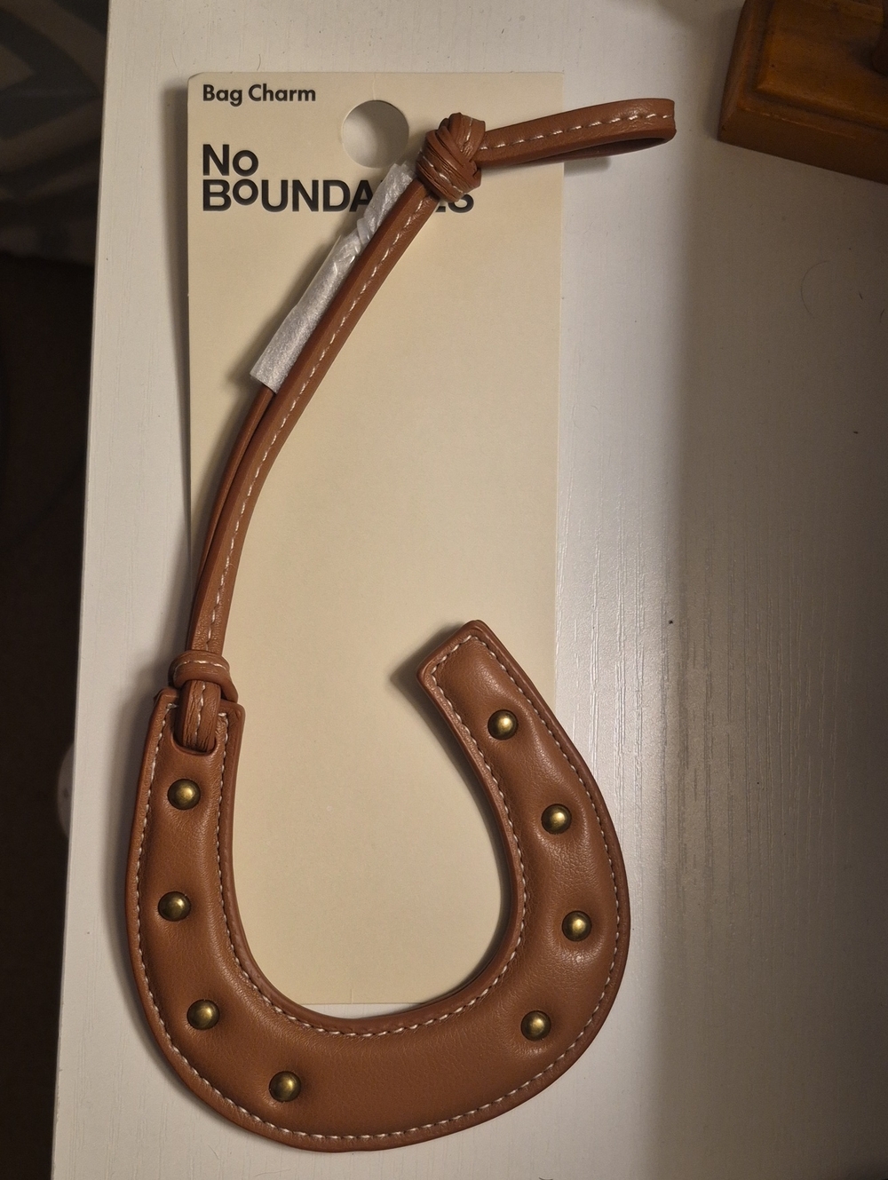 Bulk lot Of 8 Brown Horseshoe Bag charms. New With Tags.